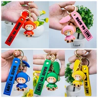 2021fashionable student backpack key chains couples collocation keyring puppy pet memorial for mens womens gift keychain