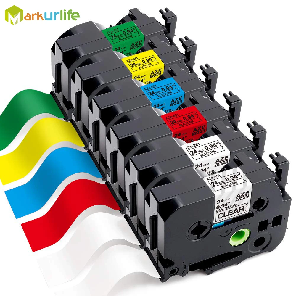 

Compatible for Brother Tze Tape 24mm TZe-251 TZe-151 TZe-451 TZe-551 TZe-651 TZe-751 for Brother P-Touch D600 PT-P750W Tape