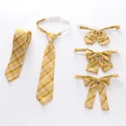 2021 желтый галстук-бабочка Jk, симпатичный японскийКорейский школьный аксессуар, галстук-бабочка с узлом, регулируемый дизайн