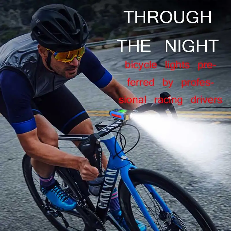 

Bicycle Light USB Rechargeable 1500mAh Bike Lamp Waterproof LED Headlight As Power Bank Warning Light MTB Bike Accessories