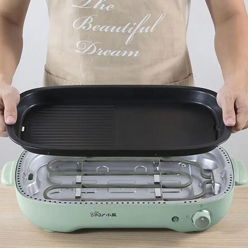 Household Smokeless Grill Indoor Barbecue Pan Electric Baking Grilled Fish Pot Oven Machine | Бытовая техника