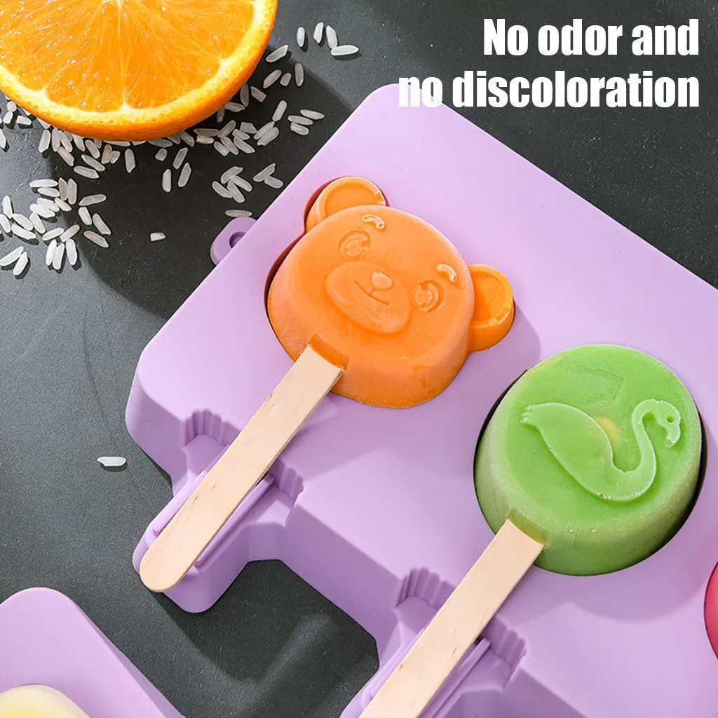 Летняя мультяшная форма для мороженого домашняя силиконовая формы ручной работы
