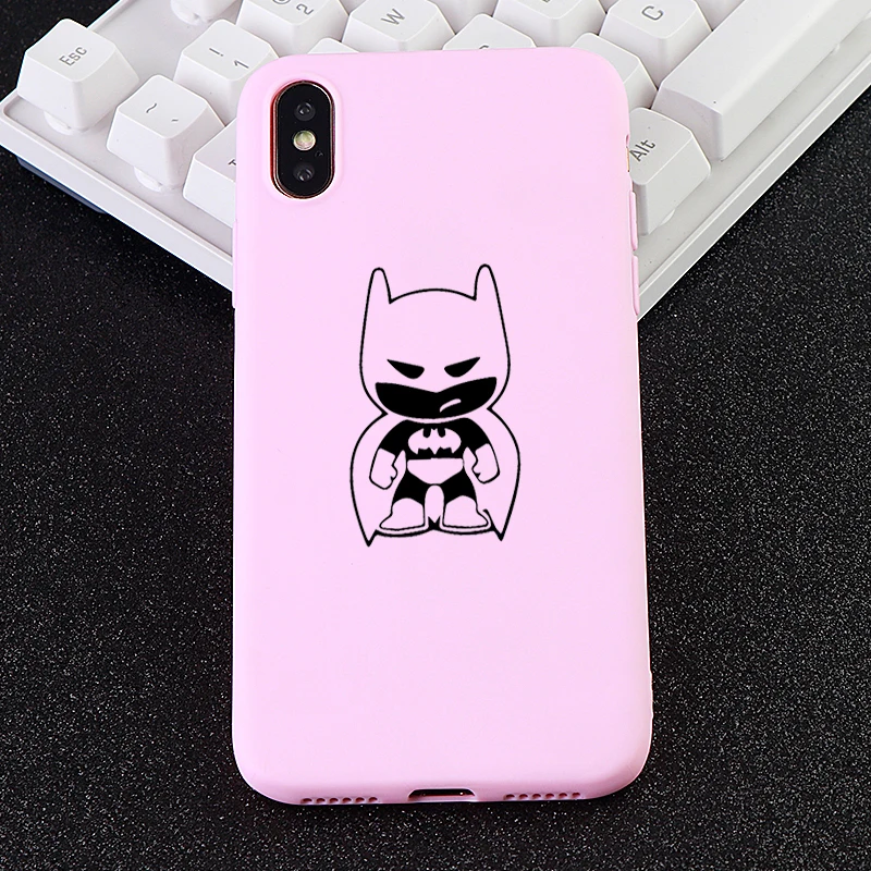 Funny Phone Cases for iPhone 11 6s 7 8 Plus Pro X XS MAX XR Fashion Case Batman Soft Silicone Fitted TPU Back Covers Accessories | Мобильные