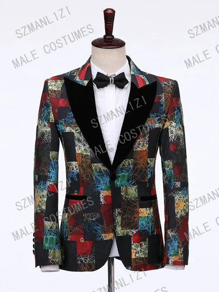 only jacket Новейший дизайн пальто брюки Тонкий блестящий серебряный курительный пиджак итальянский смокинг платье двубортные мужские свадебные костюмы жениха - Цвет: only jacket