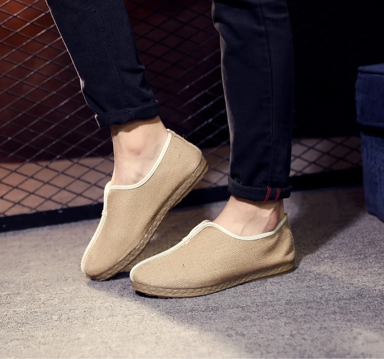 

sandalias-sandalias-Chinese man cloth shoes a pedal national wind linen cloth shoes for men