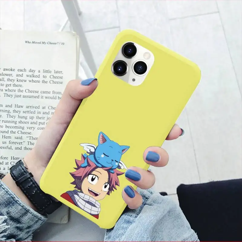 

Fairy Tail fashion cool Anime Phone Case Candy Color for iPhone 11 12 pro XS MAX 8 7 6 6S Plus X 5S SE 2020 XR
