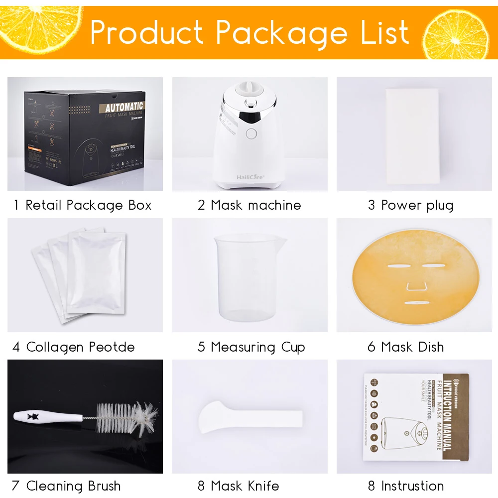 

Face Mask Maker Machine Facial Treatment DIY Automatic Fruit Natural Vegetable Collagen Home Use Beauty Salon SPA Care Eng Voice