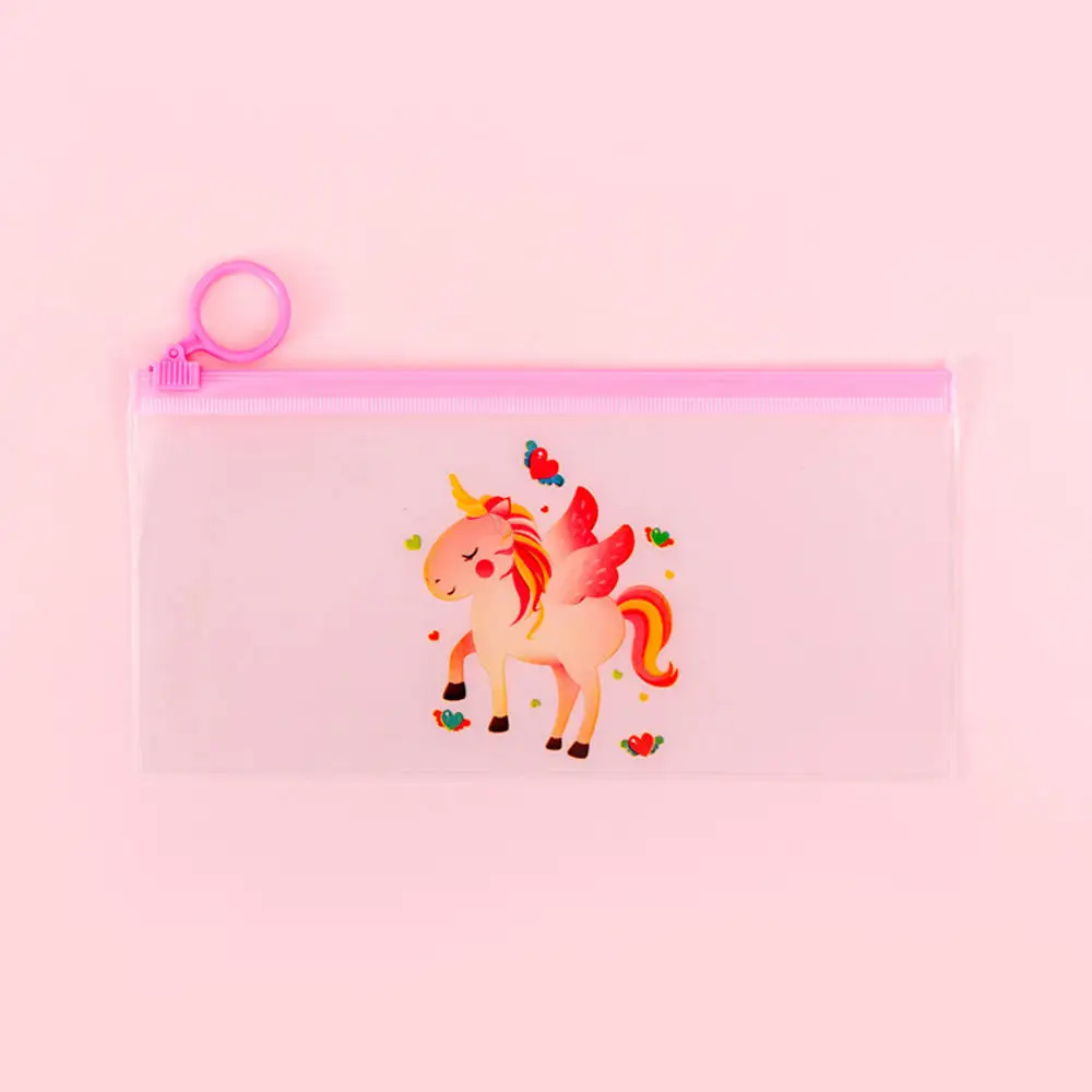 С принтом сердечки для маленькой девочки Красочные Единорог карандаш с сумочкой