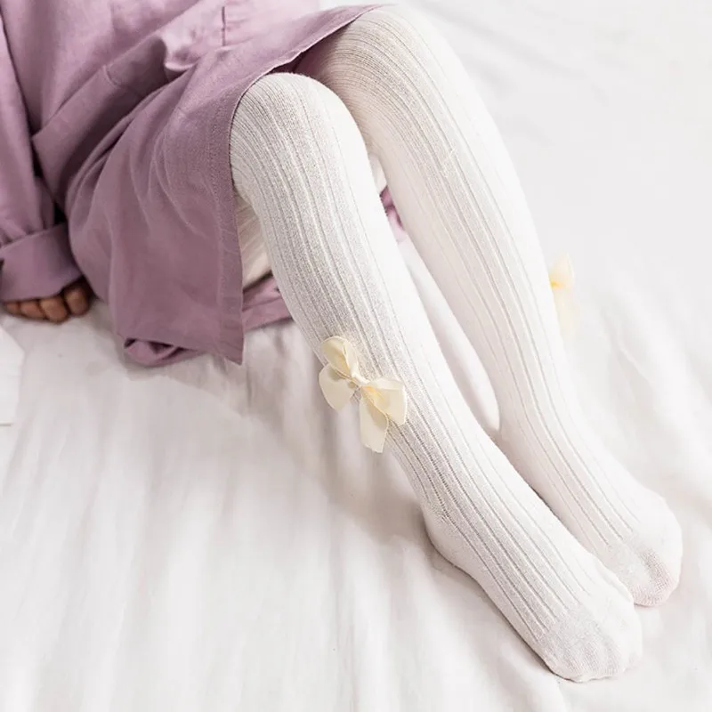 1-5Y Spring/Autumn Children Tights Cotton Baby Girl Pantyhose Kid Knitted Collant Tights Soft Infant Clothing Warm Lovely Pants