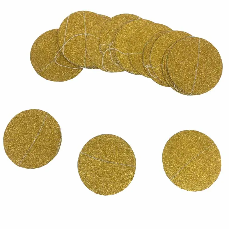 Блестящая круглая Цветочная нить 2 м Черного и золотого цвета украшения для