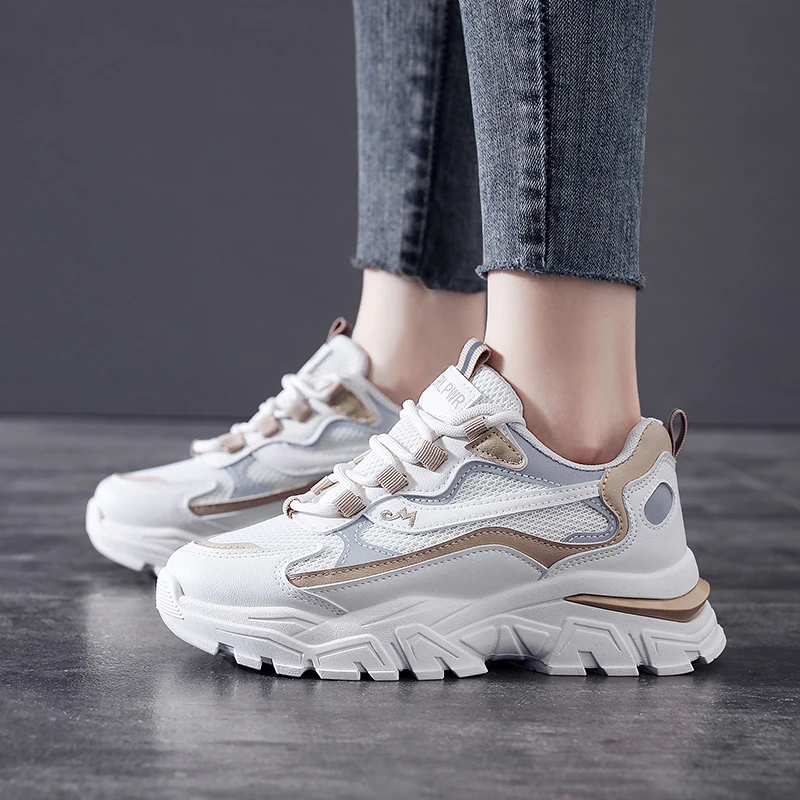

Women's Chunky Sneakers Women Shoes High Platform White Casual Sport Shoes 2021 summer Vulcanized Tennis Female basket femme