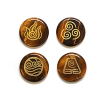 5x25mm natural semi precious stone furnishing articles agate crystal the ancient greek four elements of fire water soil energy