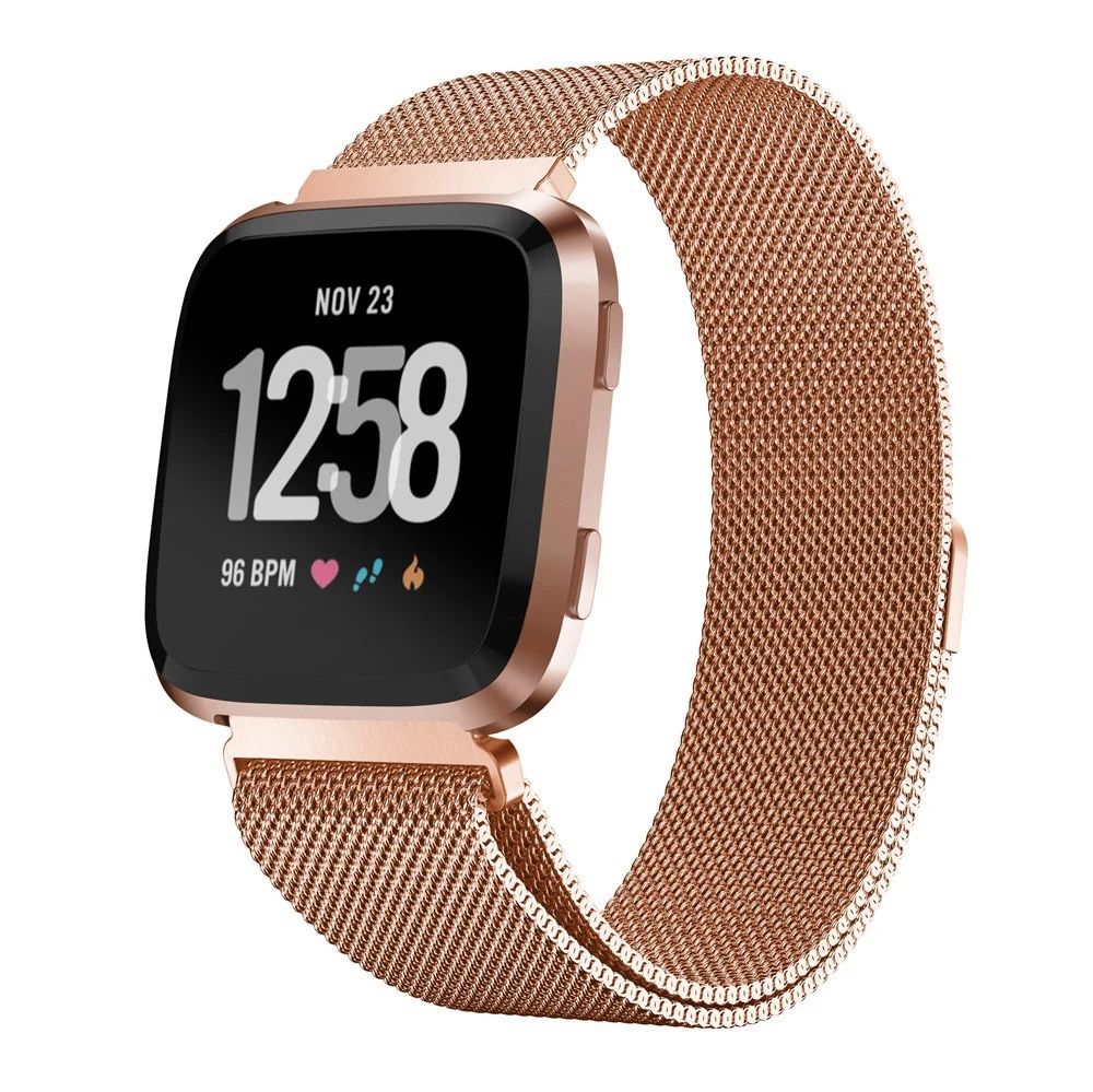 Магнитный ремешок для часов Fitbit Versa 2 Металлический Браслет Lite из нержавеющей