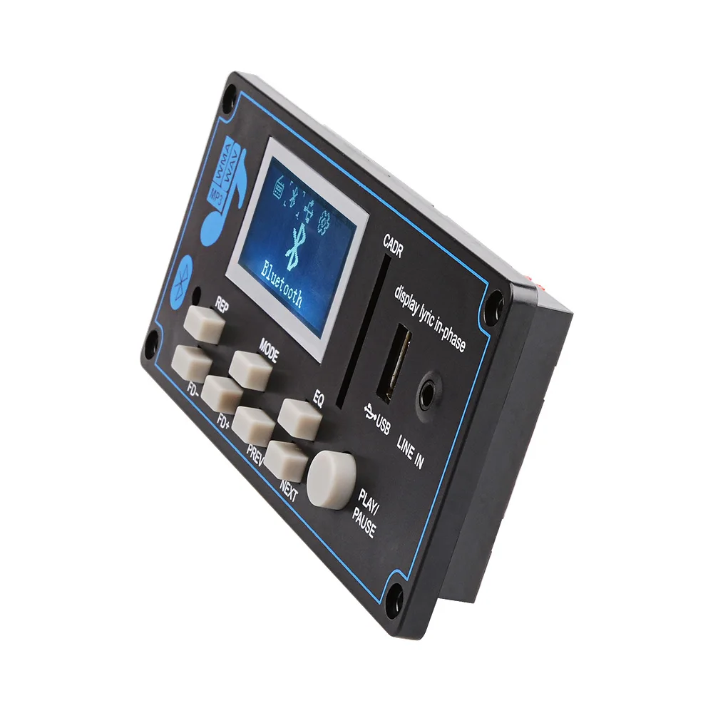AOSHIKE 12V LCD Bluetooth MP3 декодер плата WAV WMA mp3 плеер аудио модуль Поддержка FM радио AUX USB с