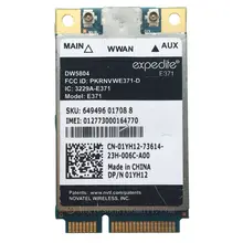 Wireless Card DW5804 4G WWAN LTE and HSPA + / UMTS Mobile Broadband 01YH12 E371 PCI-E 3G / 4G WLAN WCDMA Module Modem for Dell