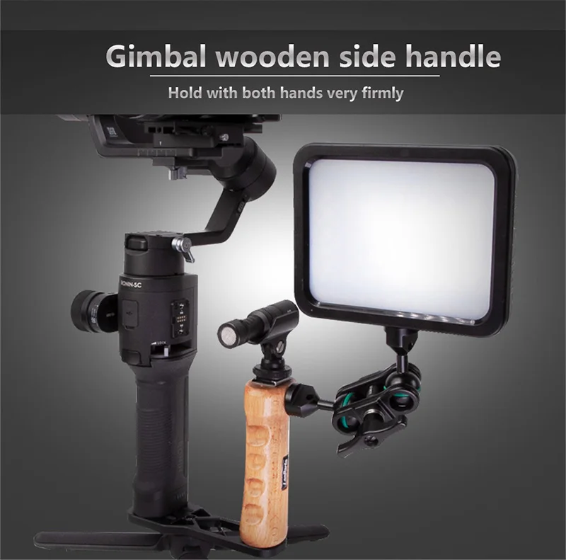 

Lanparte Gimbal Боковая ручка для DJI Ronin S SC для ZHIYUN Crane 3 2 аксессуары с креплением для холодного башмака и резьбовым отверстием 1/4