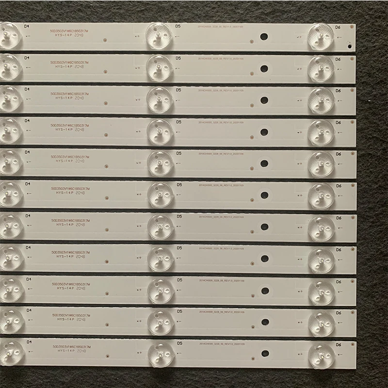 Светодиодный Подсветка полосы 6 лампы для Hisense 50 ТВ Hisense_50_HD500DU_B01_010_11X6_3030C_6S1P