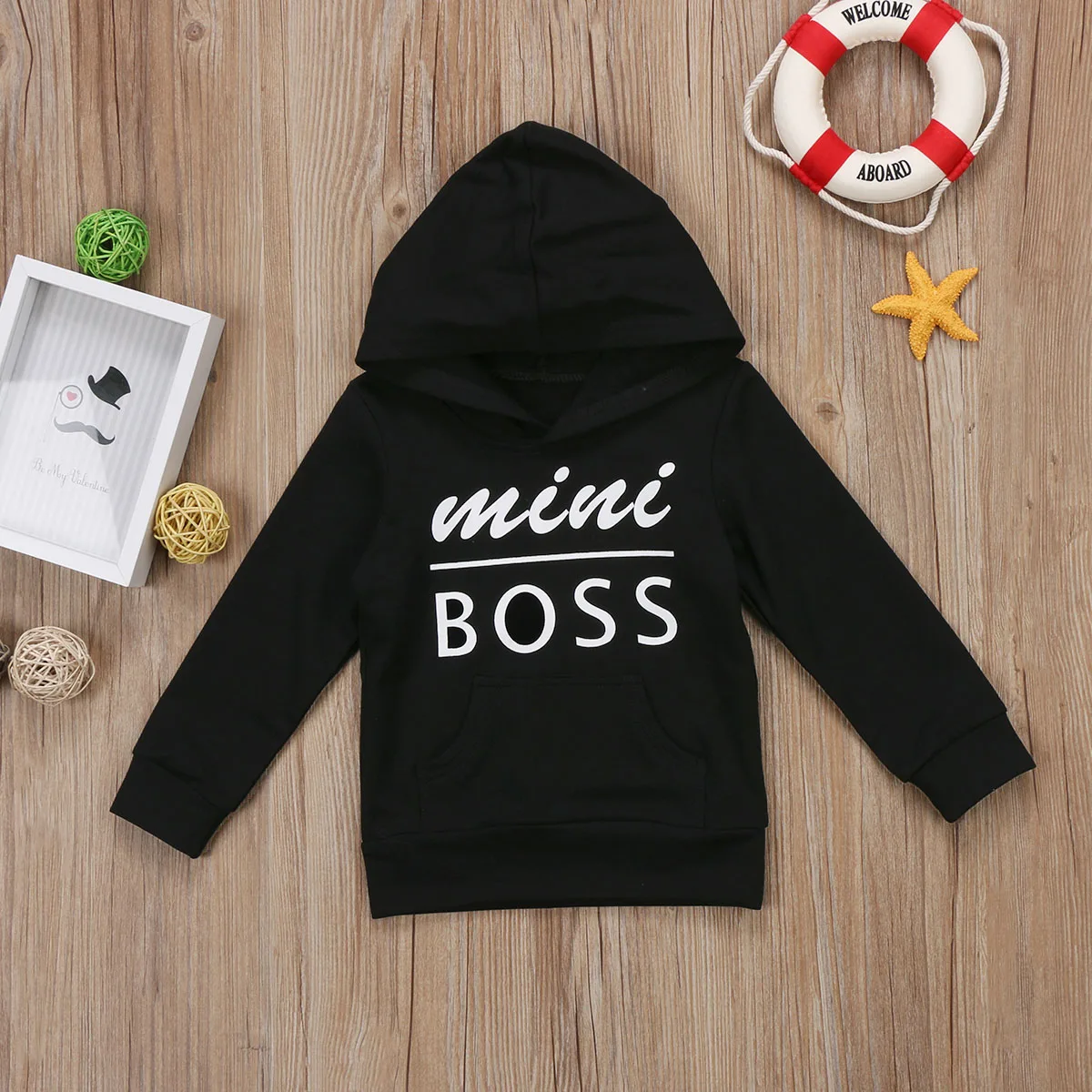 Newborn Kids Toddler Baby Boys Girls Letter Printed Hoodies Sweatshirt Tops Infant Autumn Long Sleeve Sweatshirts 0-5T