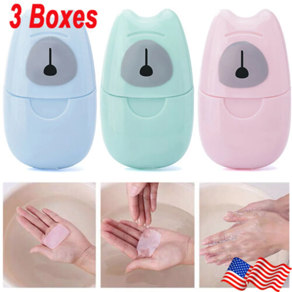 

150Pcs 3 Boxes Disposable Travel Soap Paper Mini Portable Soap Paper Sheets Boxed Cleaning Slices for Home Outdoor Supplies