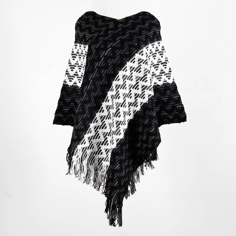 Повседневное Свободные Элегантные Волнистая Полоса кисточкой свитер