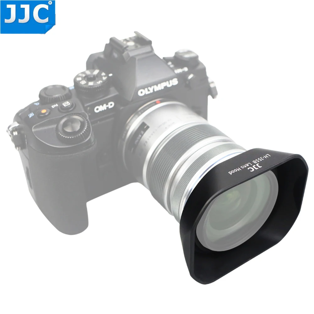 JJC квадратная бленда для объектива Olympus M.ZUIKO DIGITAL ED 12 50 мм 1: 6 3 EZ заменить LH 55B Black|lens