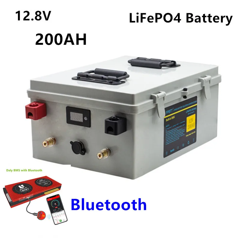 Аккумулятор LiFePO4 12 В 200 ач с Bluetooth литиевый lifepo4 BMS для лодочного двигателя