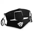 Дышащая Маска для лица V For Vendetta Hacker, унисекс, анонимный Гай Фокс, пылезащитный чехол, респиратор, маска для рта