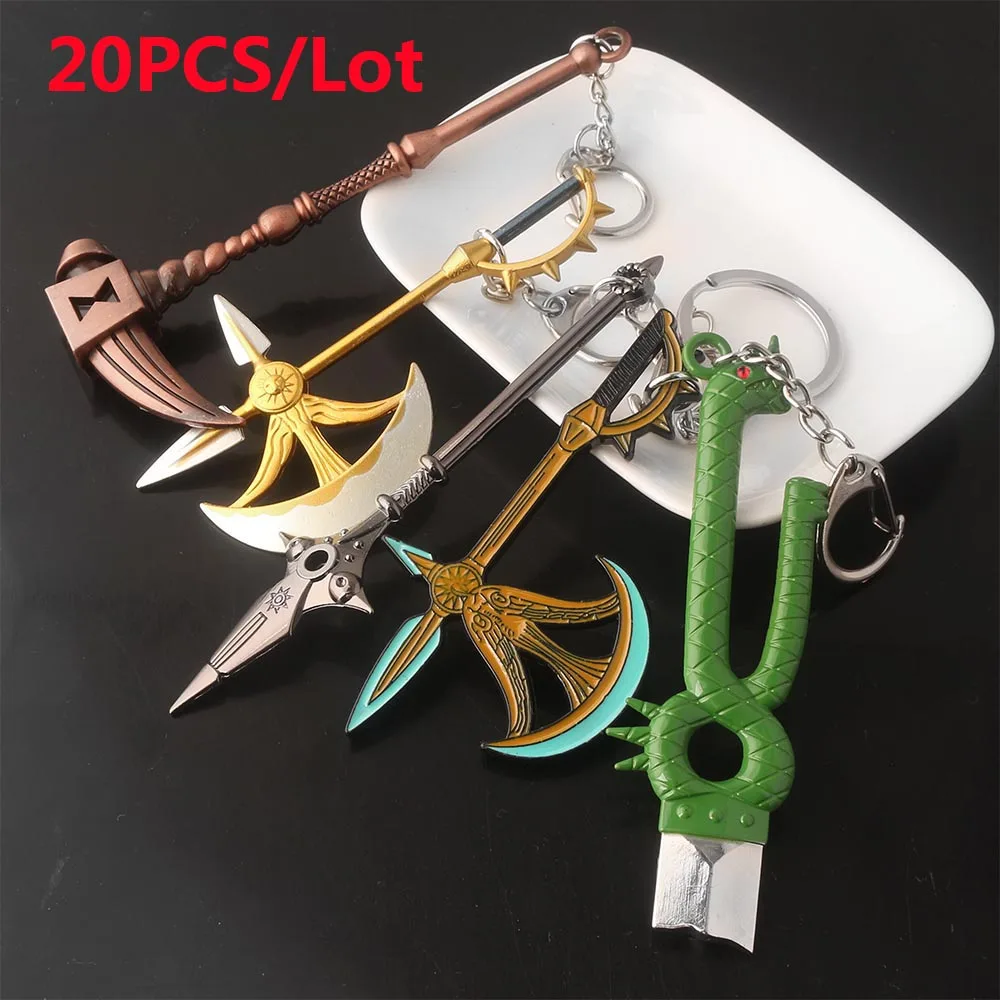 

20pc Anime The Seven Deadly Sins Meliodas Sword King's Chastiefol Diane GIDEON Escanor Rhitta Keychain Nanatsu no Taizai Keyring