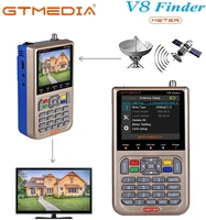 gt media v8 finder meter digital satellite signal receiver detector dvb s2x hd 1080p 3 5 lcd display built in 3000mah battery
