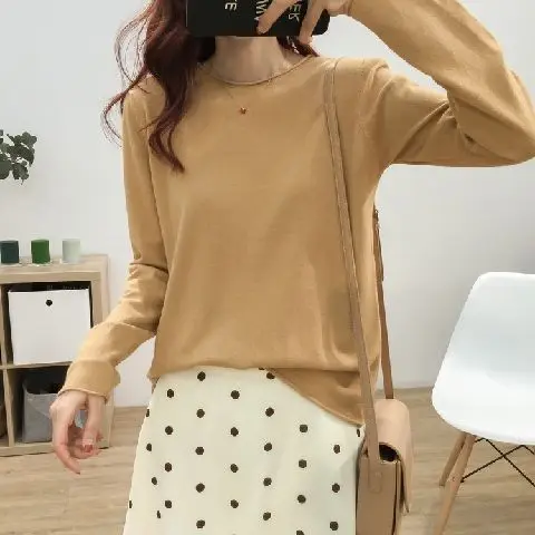 

Women 2020 Spring Autumn Knit Sweater Female Long Sleeves O-neck Casual Solid Pullovers Fashion Ladies Jumpers Knitwear Top L360