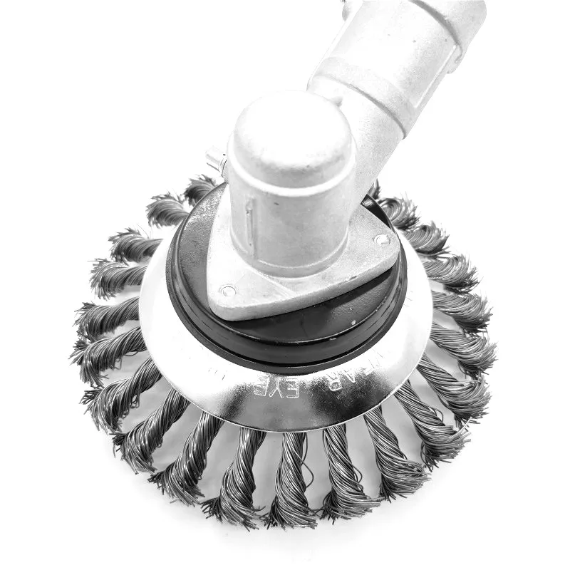 Новая Головка триммера для травы стальная проволочная колесная щетка сплав