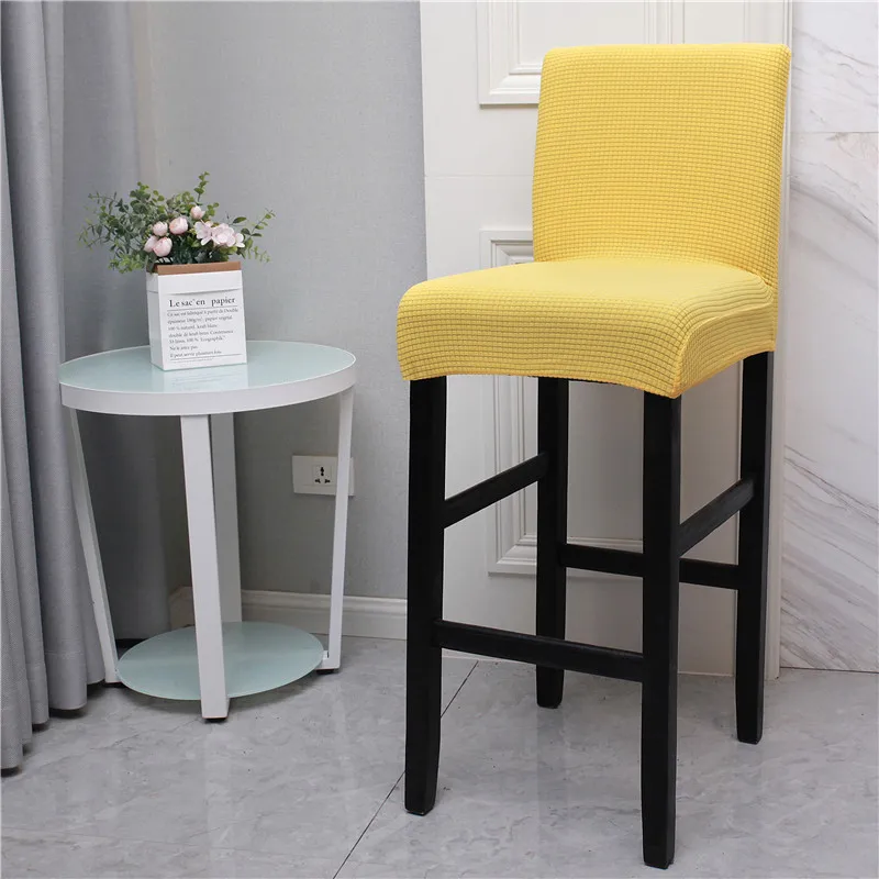 Жаккардовая ткань барный стул крышки короткие спинка обеденный чехол для кресла