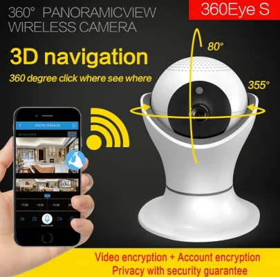 Новый 360 градусов вращения PTZ wi fi IP камера 1080P беспроводная сеть домашняя