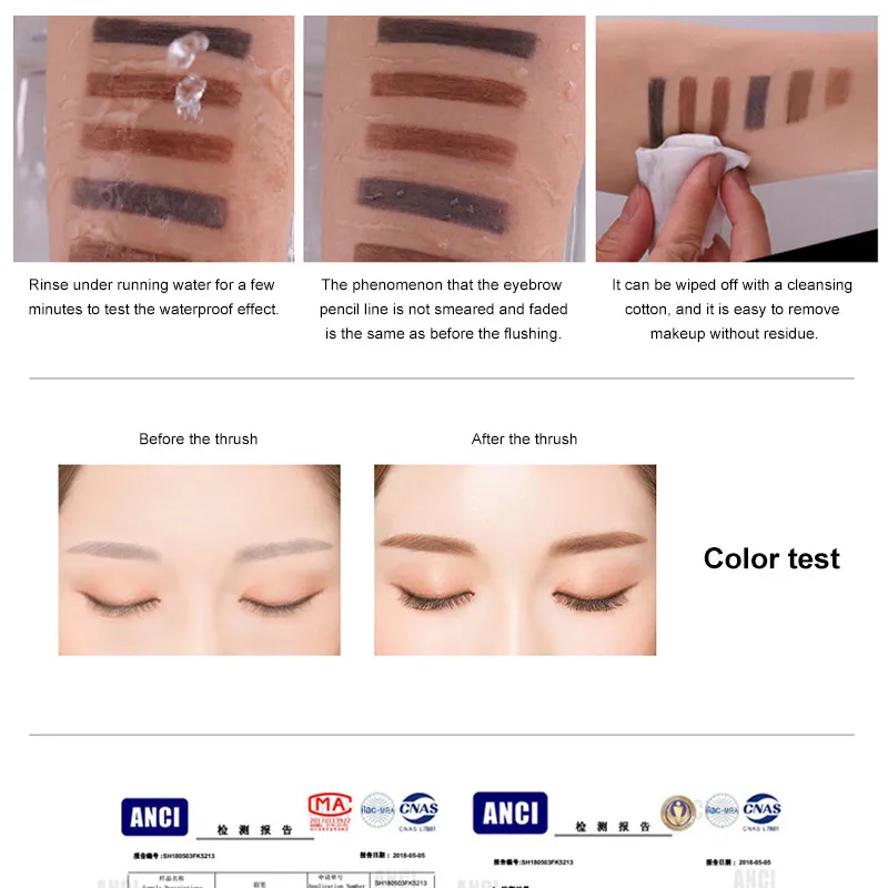 Beauty Automatically Rotate Eyebrow Pencil Waterproof Easy To Color Double-end Pen MakeupR1 | Красота и здоровье
