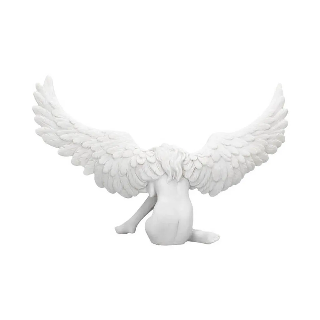 

Vintage Resin Angel Wing Figures Vivid 3D Embrace Angel Art Statue Home Office Decoration Ornaments Artwork