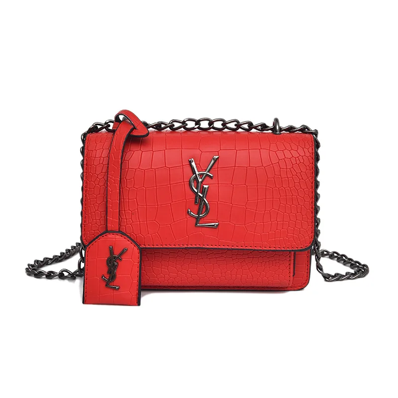 

Ladies Messenger Bag New Fashion PU Leather Small Square Bag Women Simple One-shoulder Chain Messenger Bag