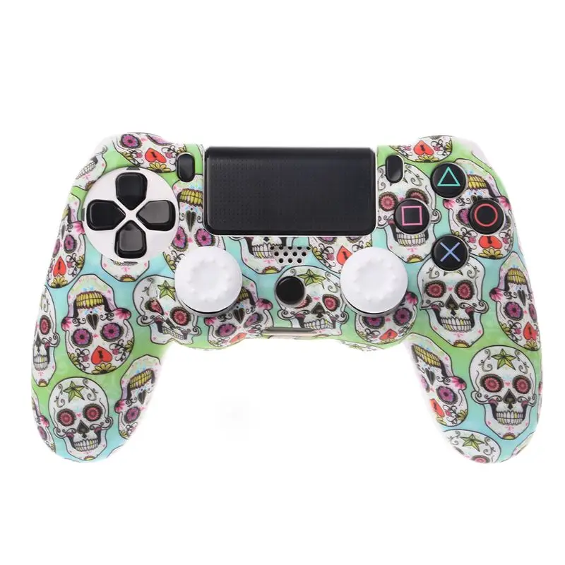 

Protective Cover Gamepad Sleeve Case Soft Silicone Skin Analog Thumb Grip Stick Anti-Slip for sony 4 PS4