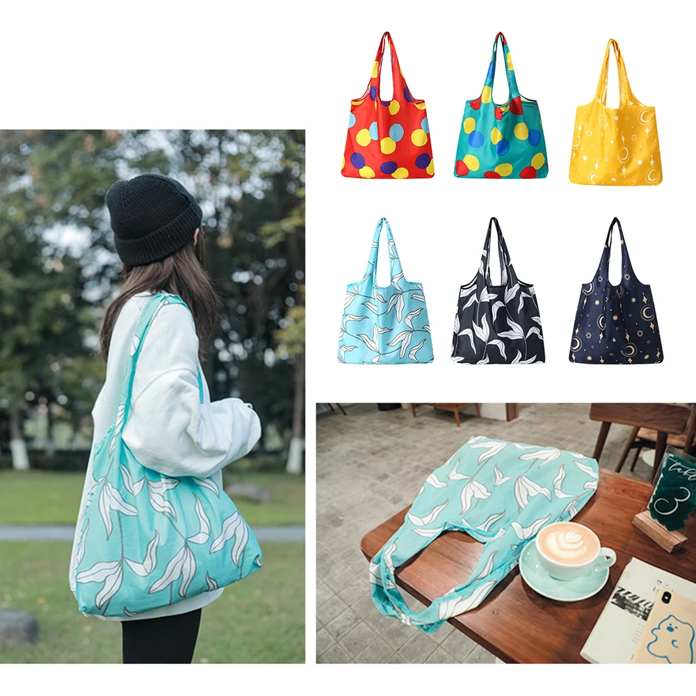 

Storage Bags Grocery Bag Reusable Foldable Shopping Bag Large Multi-Purpose Tote Bags Long Handles Eco-Friendly Shopping Bags