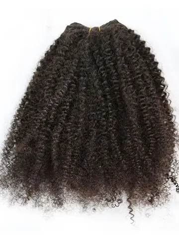 Афро-кудрявые вьющиеся девственные пучки человеческих волос с фронтальной частью натурального цвета, вьющиеся бразильские волосы с кружевной застежкой, полная голова