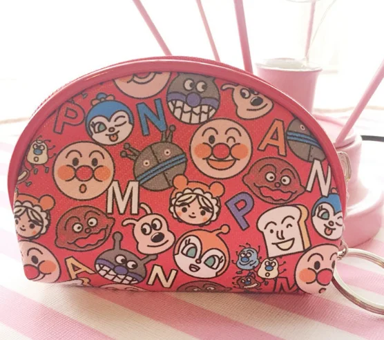Hello kitty холщовый ручной кошелек для монет и кошелек, чехол, сумка; карманная цепочка для ключей, женская сумка-держатель для макияжа - Цвет: Красный