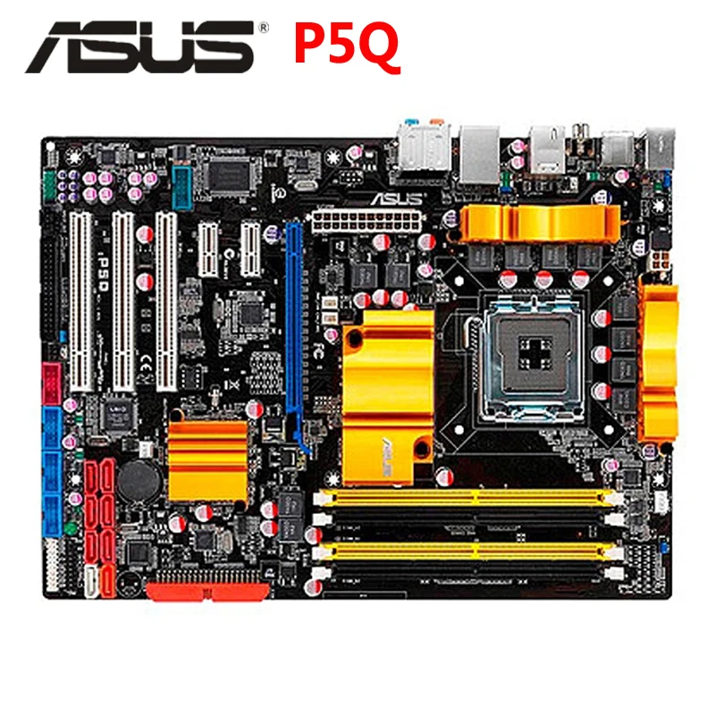 Материнская плата ASUS P5Q 100% оригинал 800 мгц 667 DDR2 P5 Q LGA 775 материнская по стандарту ATX