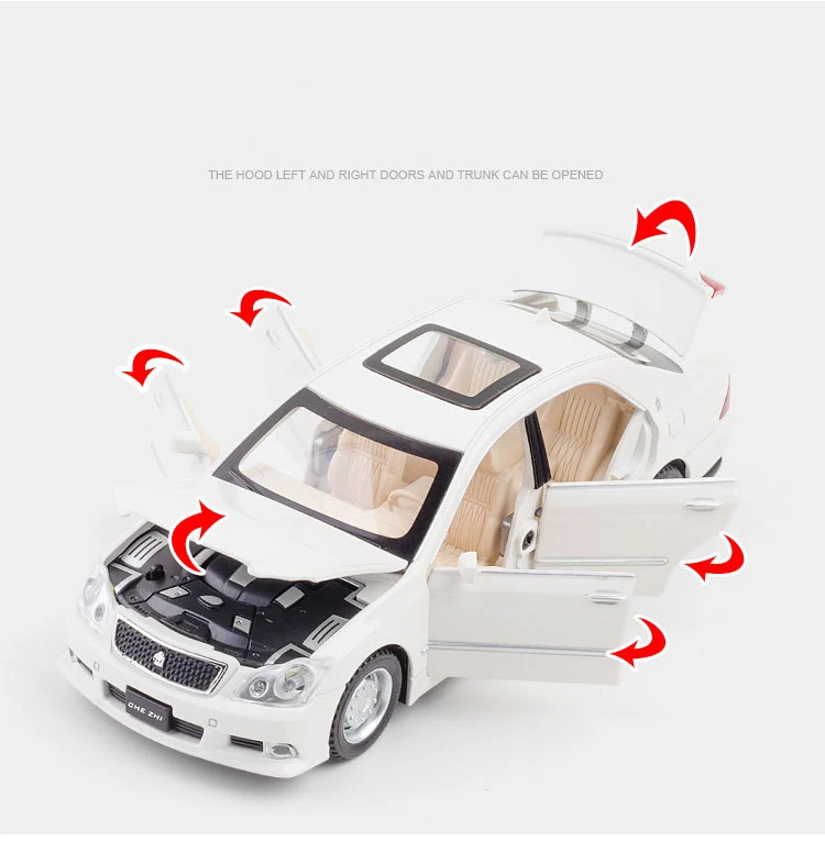 Модель автомобиля TOYOTA CROWN из сплава в масштабе 1:32 литой классический автомобиль