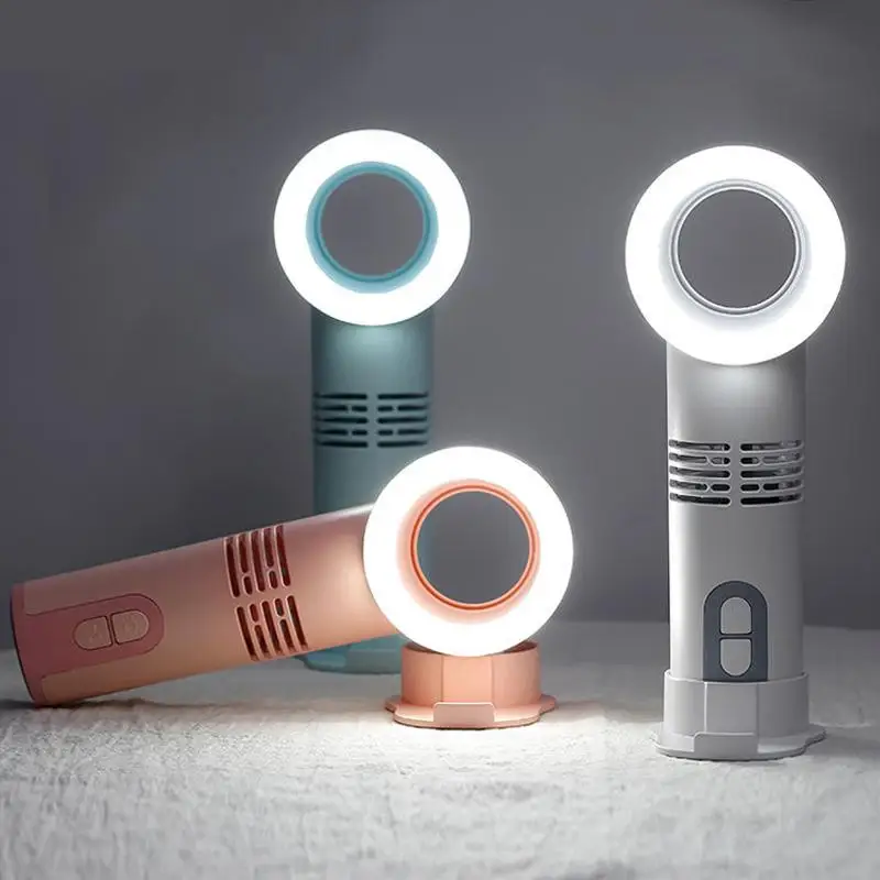 

Переносной мини-вентилятор CAHOT без лопасти, воздухоохладитель со съемным основанием и светодиодной подсветкой, перезаряжаемый через Usb, ули...