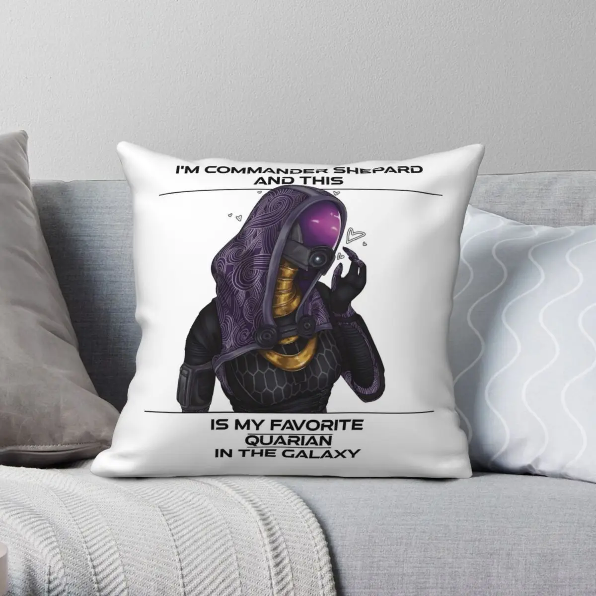 

Наволочка Tali квадратная из полиэстера и льна