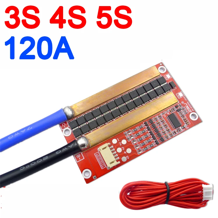 3S 4S 5S 12V 120A Li Ion Lipo LifePo4 литиевая Защитная плата BMS баланс инвертор с высоким током