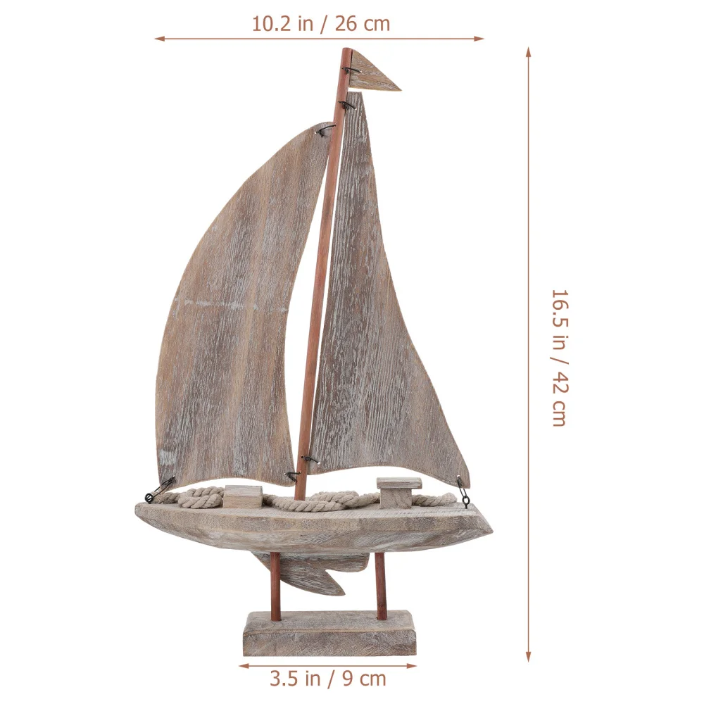 

26cm Simulation Sailboat Decoration for Living-room Bedroom Office School