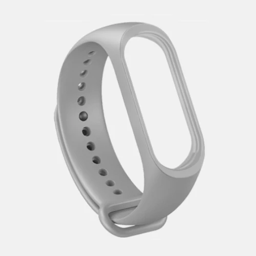Для Xiaomi mi ремешок 4 ремешок силиконовый браслет для Xiaomi mi 4 аксессуары браслет mi Band 4 замена двойной цвет ремни - Цвет: Gray
