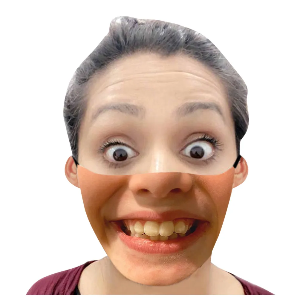 1 шт. унисекс для взрослых уход за кожей лица с смешное лицо уличная дышащая маска