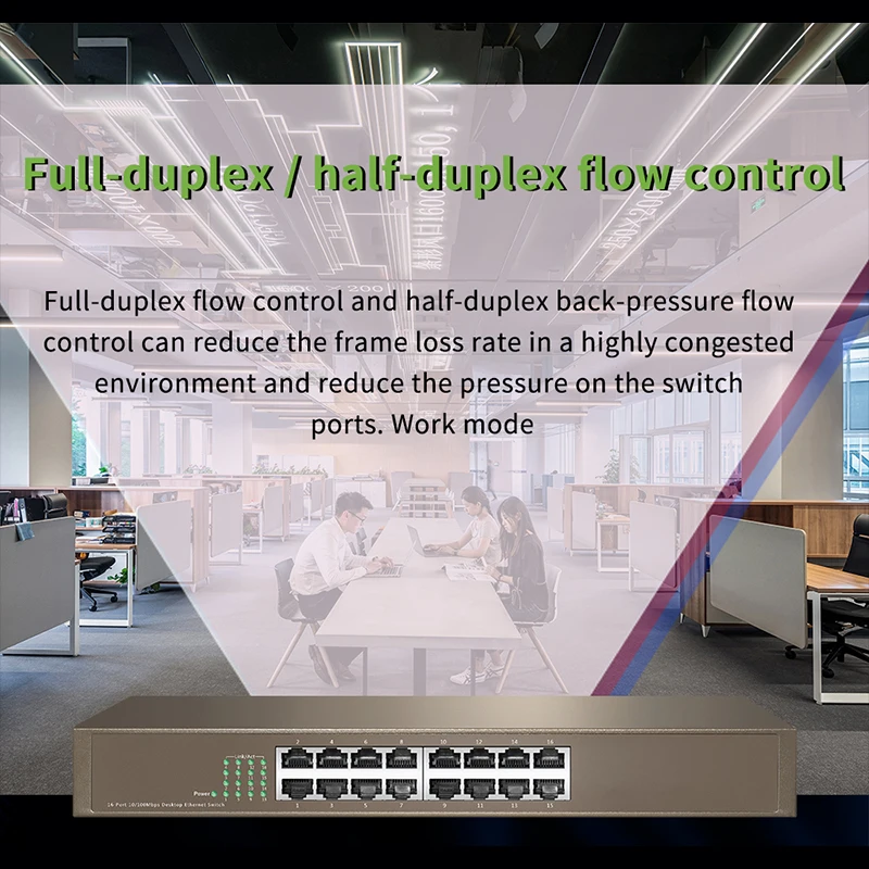 GLVISION GLTEF1016D 16 портов 10/100 м 3 2 Гбит/с авто MDI/MDI X половина/полный DuplexFast энтернет