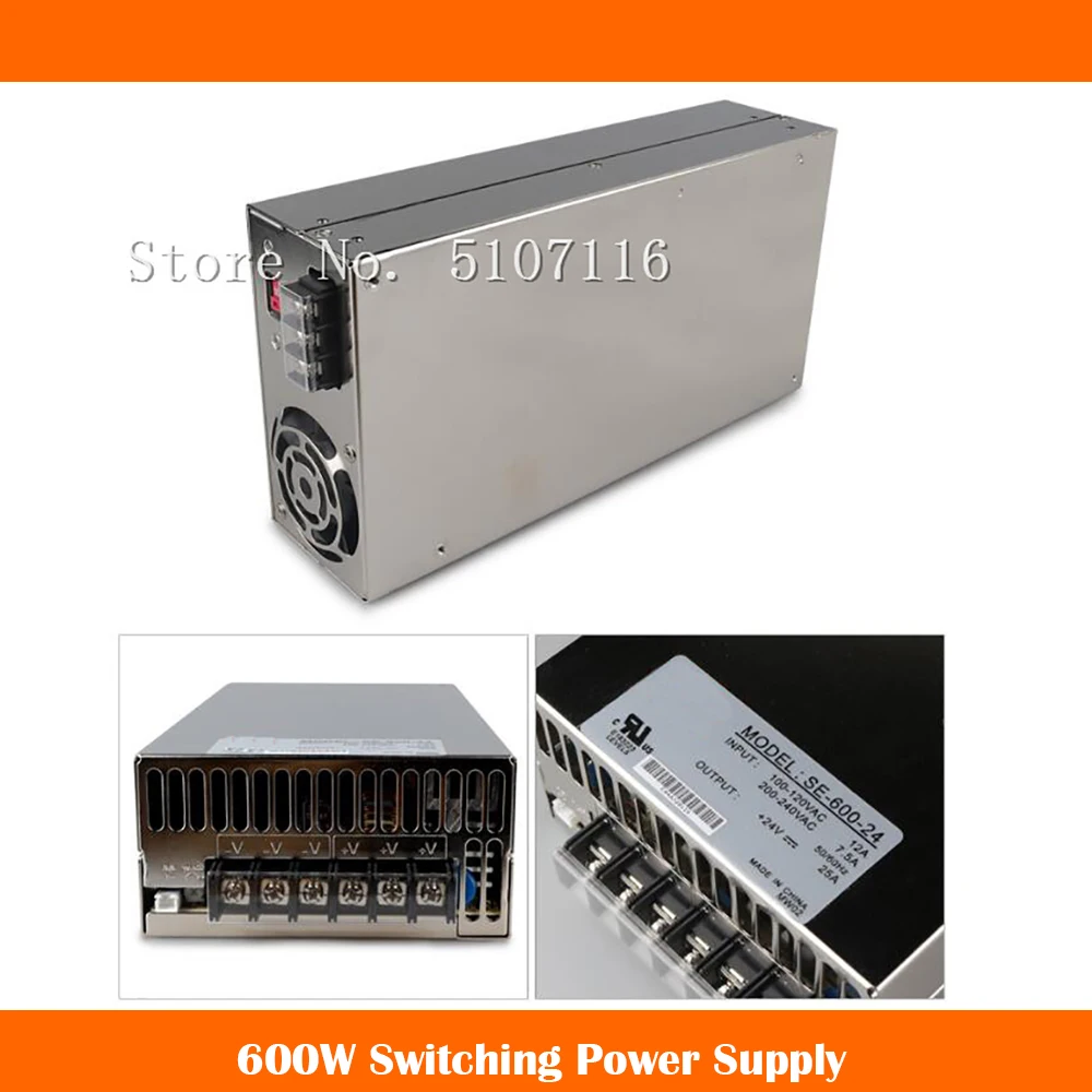 Original Switching Power Supply SE-600-24 600W 24V25A Will Fully Test Before Shipping